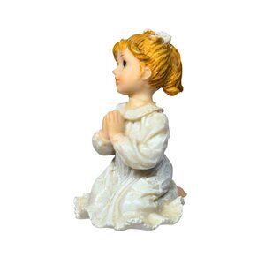 Vintage Praying Girl Ceramic Figurine